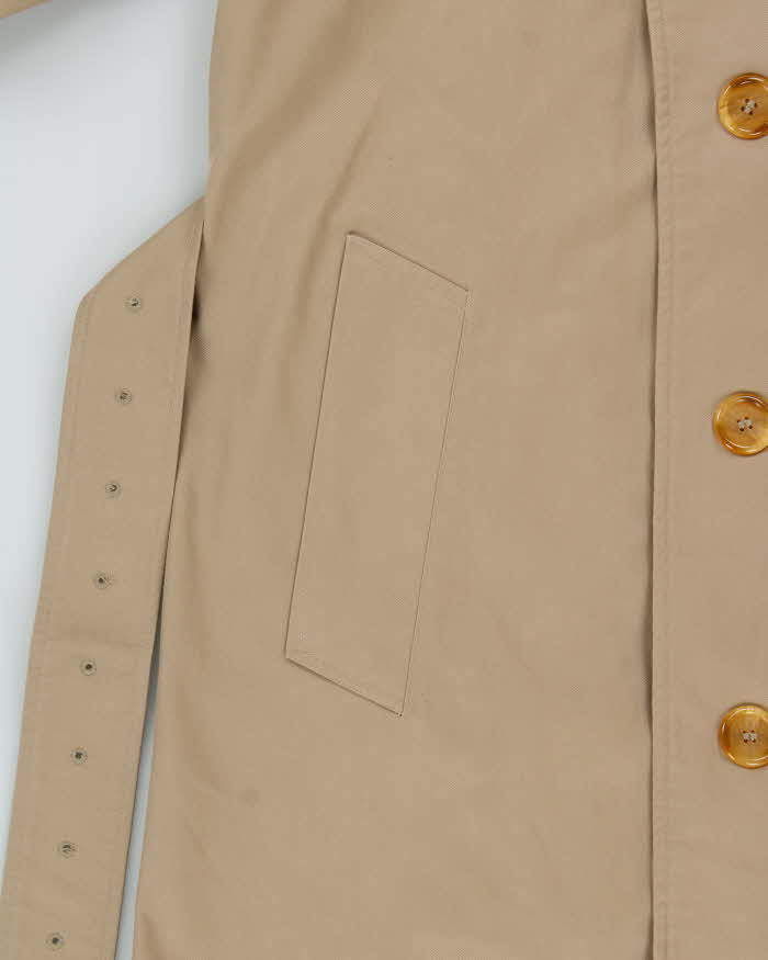 Vintage 1990s Burberry Nova Check Lined Classic Weatherproof Double Breasted Trench Coat - M