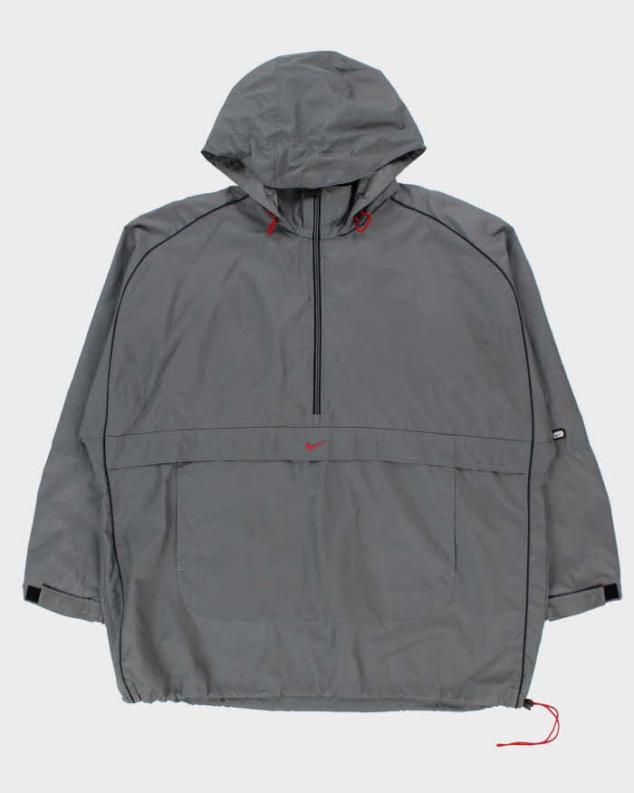 Vintage Y2K 00s Nike Embroidered Centre Swoosh Pullover Windbreaker Jacket - XXL