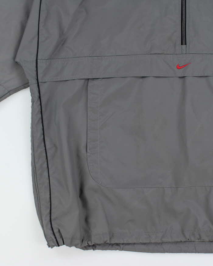 Vintage Y2K 00s Nike Embroidered Centre Swoosh Pullover Windbreaker Jacket - XXL