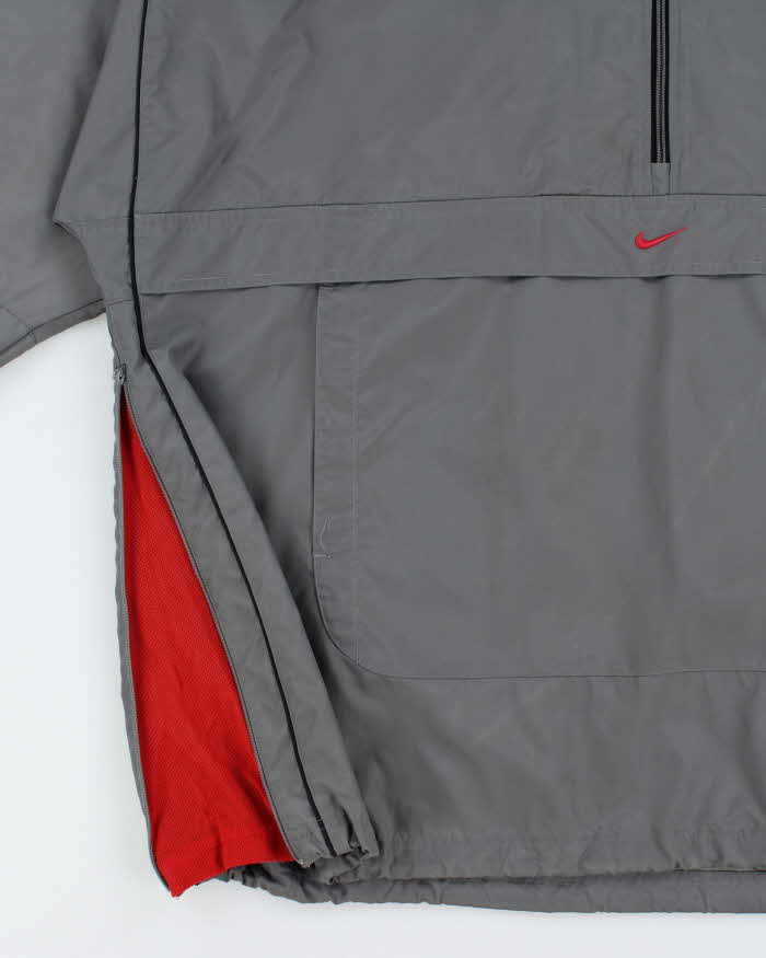 Vintage Y2K 00s Nike Embroidered Centre Swoosh Pullover Windbreaker Jacket - XXL