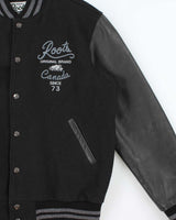Vintage Y2K 00s Roots Embroidered Wool Leather Varsity Bomber Jacket - XL