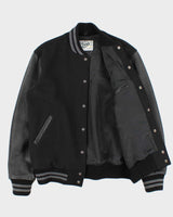 Vintage Y2K 00s Roots Embroidered Wool Leather Varsity Bomber Jacket - XL