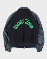 Vintage 1980s Renaissance-Guy World Tour Made In Canada Wool Leather Varsity Bomber Jacket - M