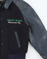 Vintage 1980s Renaissance-Guy World Tour Made In Canada Wool Leather Varsity Bomber Jacket - M