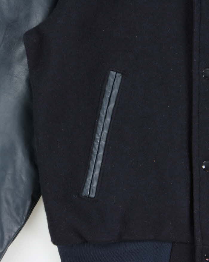 Vintage 1980s Renaissance-Guy World Tour Made In Canada Wool Leather Varsity Bomber Jacket - M