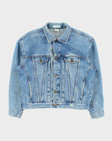 Vintage 1990s Guess Jeans USA Light Wash Boxy Denim Jacket - M