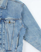 Vintage 1990s Guess Jeans USA Light Wash Boxy Denim Jacket - M