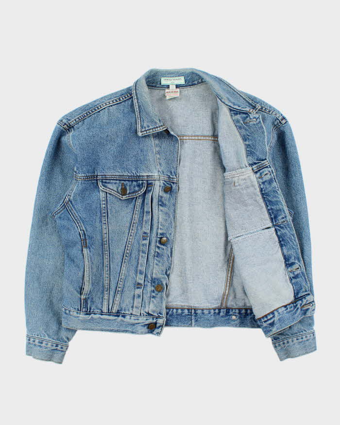 Vintage 1990s Guess Jeans USA Light Wash Boxy Denim Jacket - M