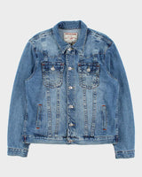 Vintage True Religion 'Chain Stitch Jimmy' Medium Wash Denim Jacket - XL