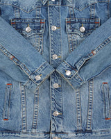 Vintage True Religion 'Chain Stitch Jimmy' Medium Wash Denim Jacket - XL