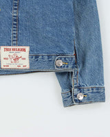 Vintage True Religion 'Chain Stitch Jimmy' Medium Wash Denim Jacket - XL