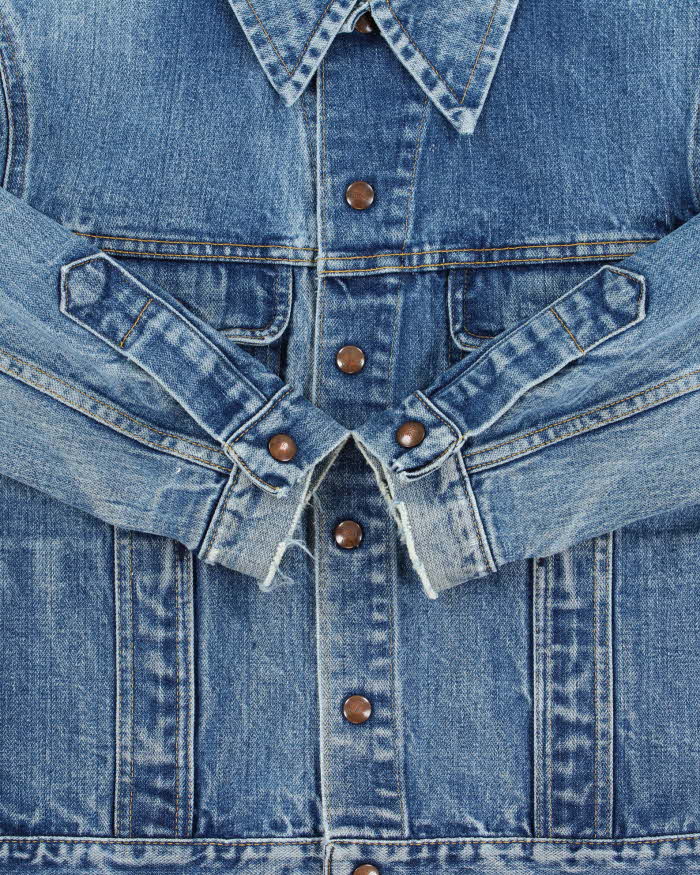 Vintage 1970s GWG Union Made In Canada Snap Button Medium Wash Denim Jacket - M