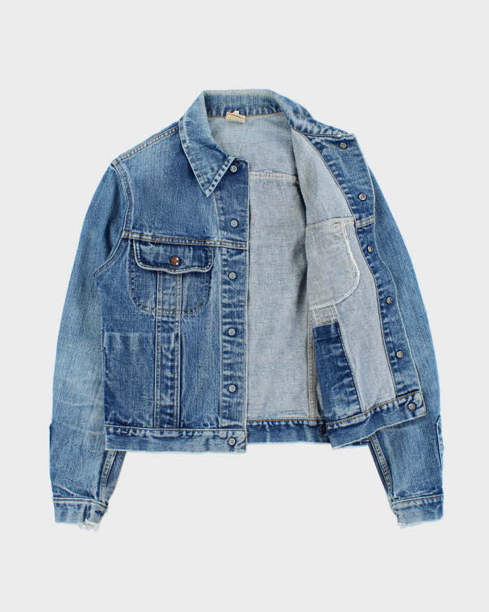 Vintage 1970s GWG Union Made In Canada Snap Button Medium Wash Denim Jacket - M