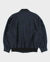 Vintage 1990s Arnold Palmer Ex-Club Tartan Wool Bomber Jacket - L