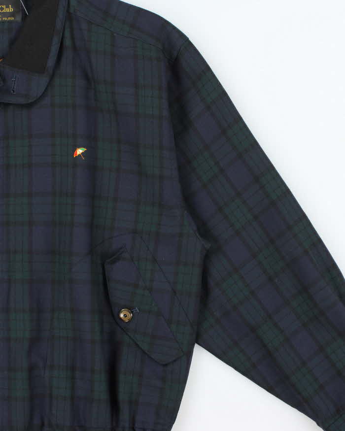 Vintage 1990s Arnold Palmer Ex-Club Tartan Wool Bomber Jacket - L