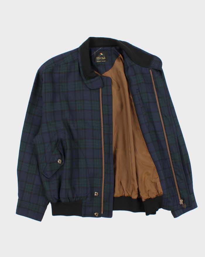Vintage 1990s Arnold Palmer Ex-Club Tartan Wool Bomber Jacket - L