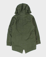 Vintage Y2K 00s Alpha Industries Khaki Canvas US Military M-65 Style Fishtail Parka - M