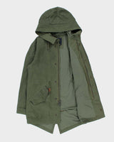 Vintage Y2K 00s Alpha Industries Khaki Canvas US Military M-65 Style Fishtail Parka - M