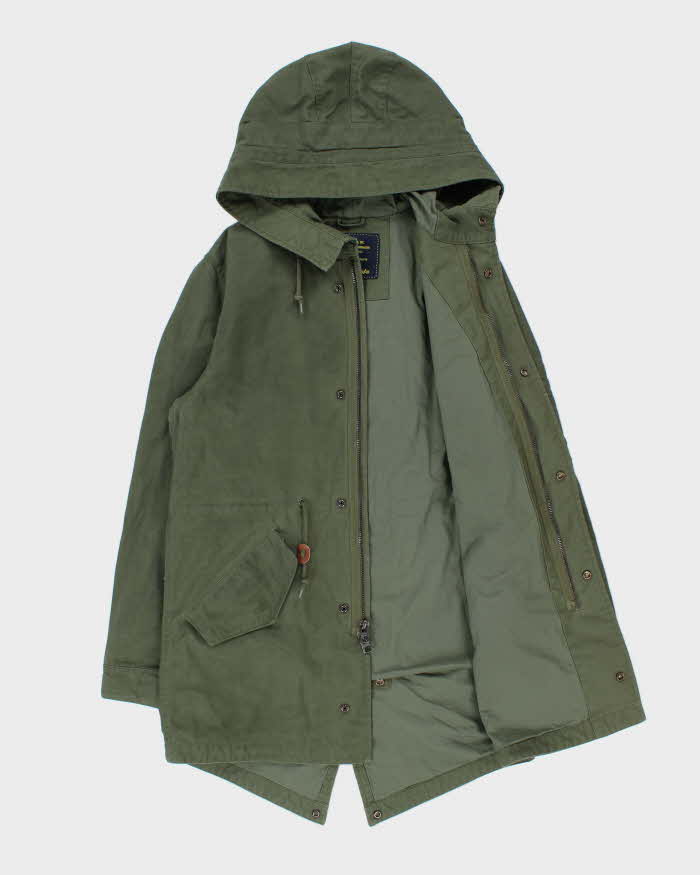 Vintage Y2K 00s Alpha Industries Khaki Canvas US Military M-65 Style Fishtail Parka - M