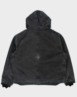 Vintage Carhartt J284 BLK Sherpa Lined Washed Duck Canvas Sandstone Multi-Pocket Utility Jacket - XXL