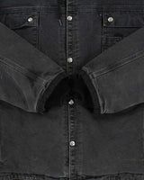 Vintage Carhartt J284 BLK Sherpa Lined Washed Duck Canvas Sandstone Multi-Pocket Utility Jacket - XXL