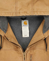 Vintage 2005 Y2K Carhartt C68 BRN Fleece Lined Distressed Washed Duck Canvas Ridge Jacket - XXL
