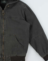 Vintage Y2K 00s G.H.Bass Khaki Sherpa Lined Canvas Active Bomber Jacket - L