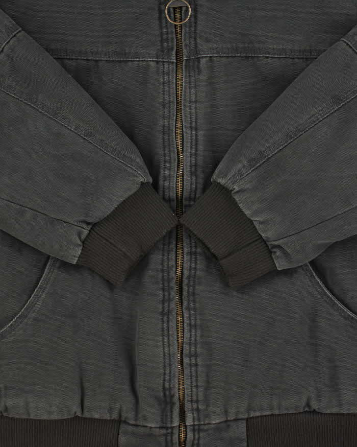 Vintage Y2K 00s G.H.Bass Khaki Sherpa Lined Canvas Active Bomber Jacket - L