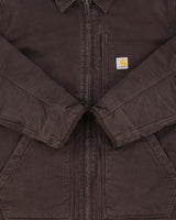 Vintage Carhartt 104293 DKB Sherpa Lined Washed Duck Canvas Loose Fit Workwear Jacket - L