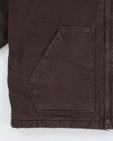 Vintage Carhartt 104293 DKB Sherpa Lined Washed Duck Canvas Loose Fit Workwear Jacket - L