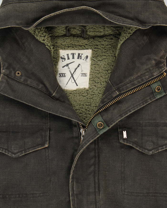 Vintage Y2K 00s Sitka Sherpa Lined Heavyweight Durable Canvas Exploration Jacket - XXL