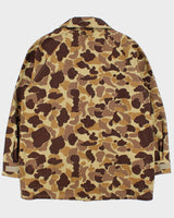 Vintage 1980s Woodland 'Ultimate Bird' Canvas Duck Camo Hunting Field Jacket - M
