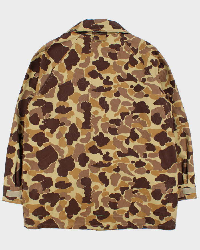 Vintage 1980s Woodland 'Ultimate Bird' Canvas Duck Camo Hunting Field Jacket - M