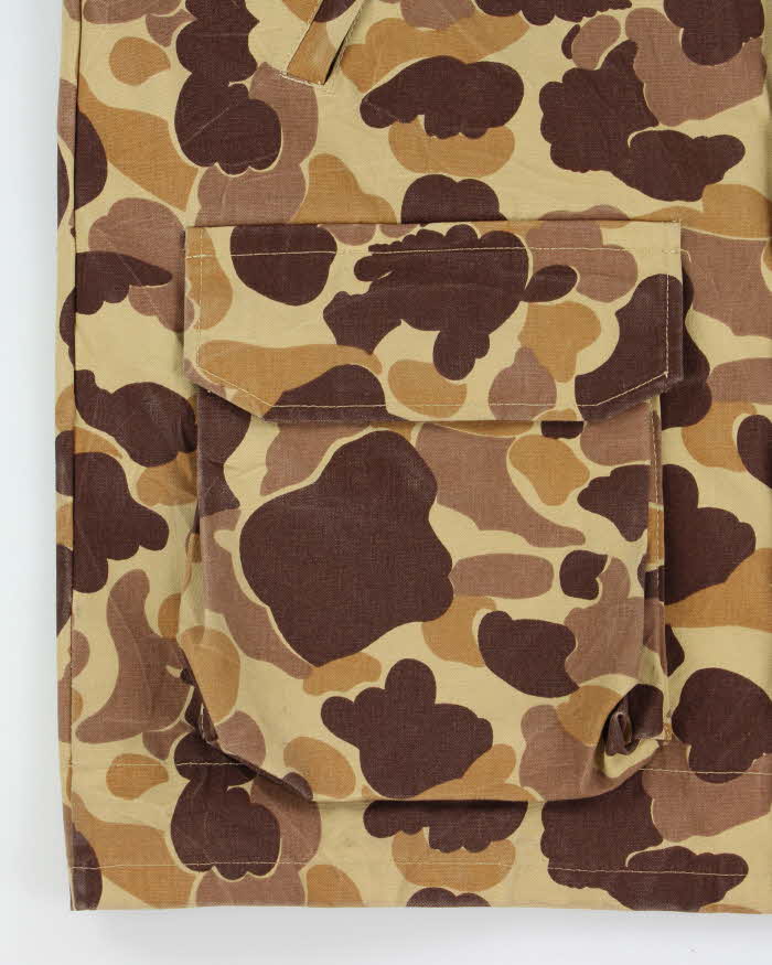 Vintage 1980s Woodland 'Ultimate Bird' Canvas Duck Camo Hunting Field Jacket - M