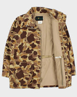 Vintage 1980s Woodland 'Ultimate Bird' Canvas Duck Camo Hunting Field Jacket - M