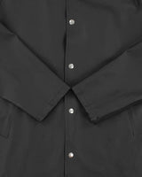 Stutterheim Black Stockholm Original Snap Button Hooded Raincoat - L