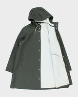 Stutterheim Khaki Stockholm Original Snap Button Hooded Raincoat - M