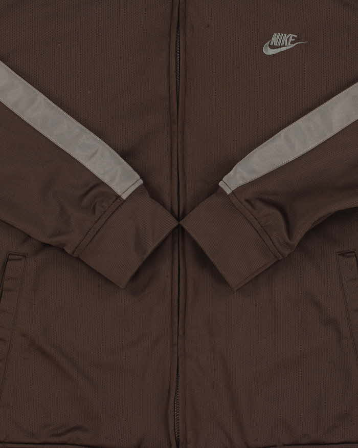 Vintage Y2K 00s Nike Silver Side Tape Classic Track Jacket - XL