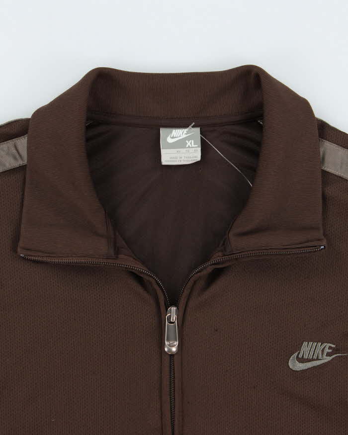 Vintage Y2K 00s Nike Silver Side Tape Classic Track Jacket - XL