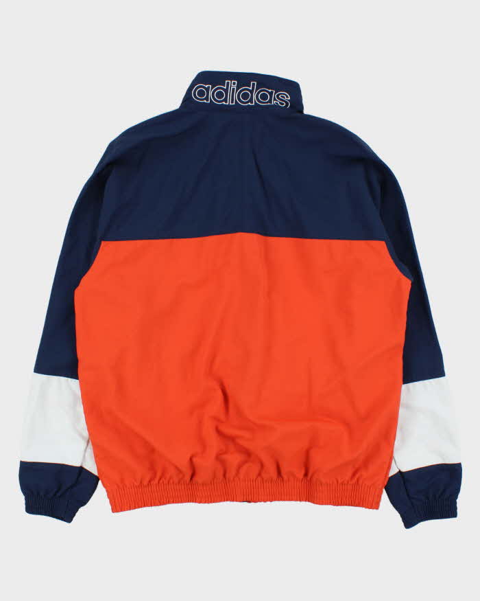 Vintage Adidas Originals Embroidered Trefoil Striped Windbreaker Jacket - M