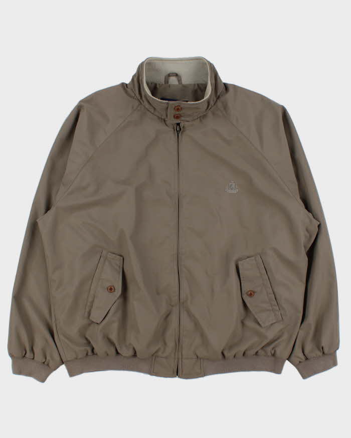 Vintage 1990s Izod Khaki Soft Shell Harrington Jacket - L