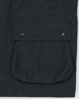Vintage Barbour Classic Navy Border Tartan Lined Waxed Country Jacket - 3XL