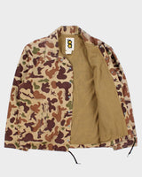 Vintage 1980s Bob Allen Ducks Unlimited Made In USA Camo Canvas Hunting Coach Jacket - L