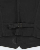 Vintage Nudie Jeans Pal Dry Black Coated Denim Waistcoat - L