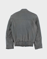 Vintage 1970s Daniel's Made In Canada Leather Cafe Racer Bomber Jacket - S