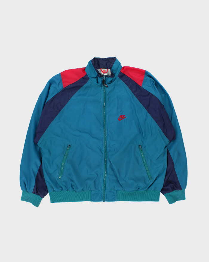 Vintage 1989 Nike Big Swoosh Embroidered Classic Shell Windbreaker Jacket - L