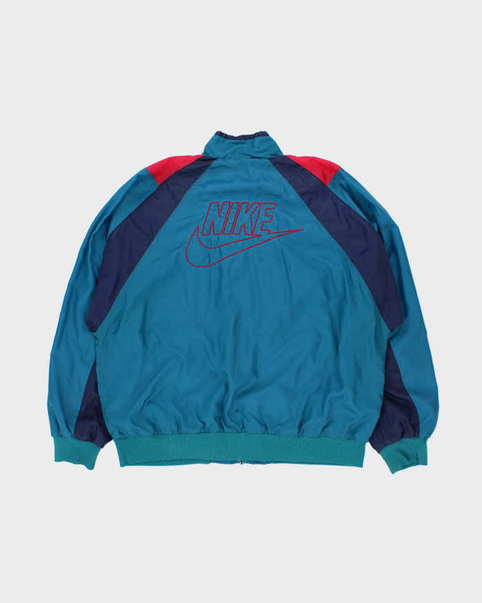 Vintage 1989 Nike Big Swoosh Embroidered Classic Shell Windbreaker Jacket - L