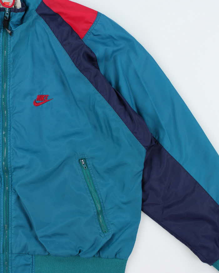 Vintage 1989 Nike Big Swoosh Embroidered Classic Shell Windbreaker Jacket - L