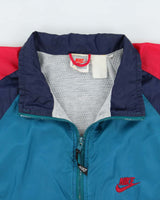 Vintage 1989 Nike Big Swoosh Embroidered Classic Shell Windbreaker Jacket - L