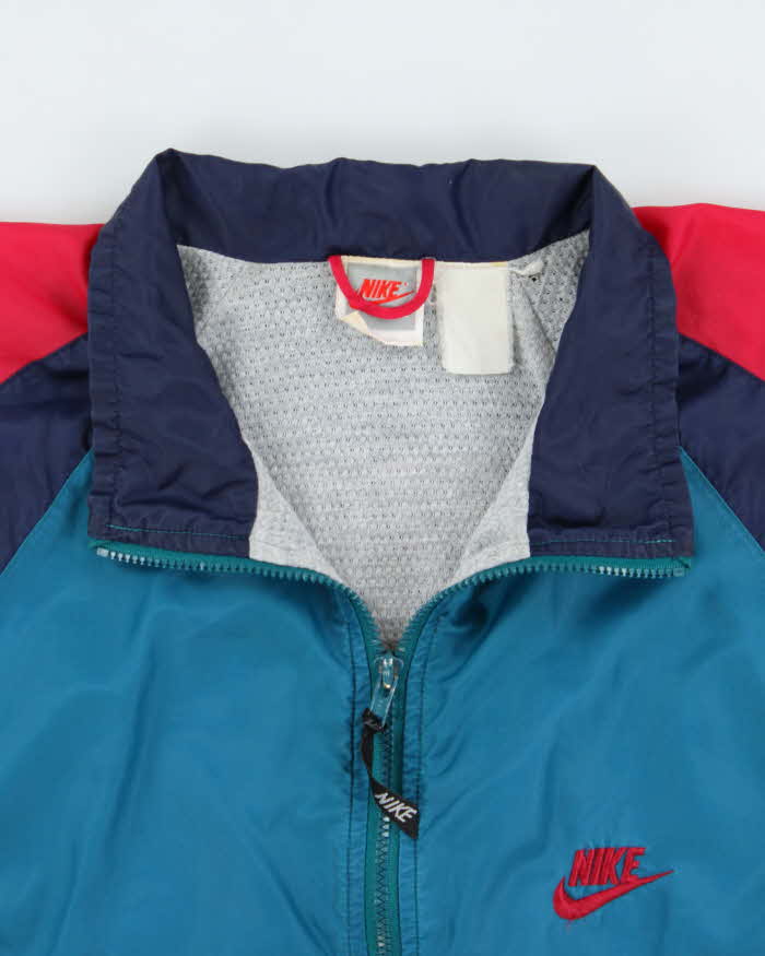 Vintage 1989 Nike Big Swoosh Embroidered Classic Shell Windbreaker Jacket - L